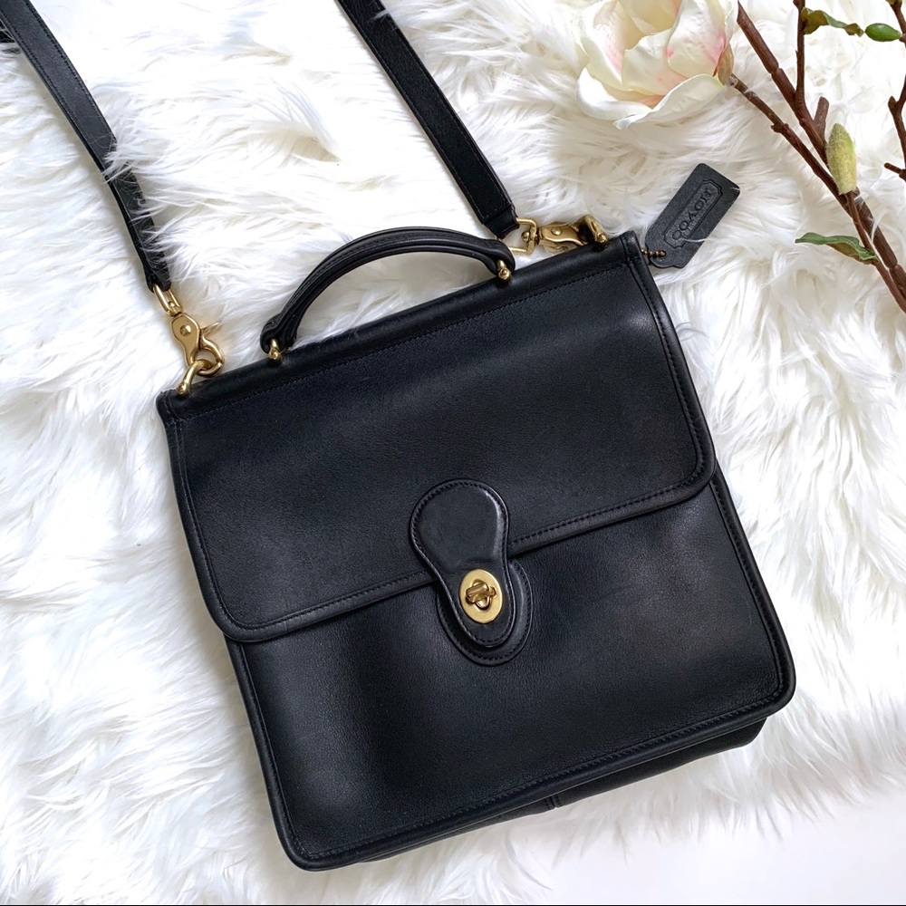 Authentic COACH Willis Black Crossbody Bag 9927